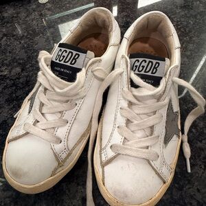 Golden Goose Kids White Sneakers with Gray Star